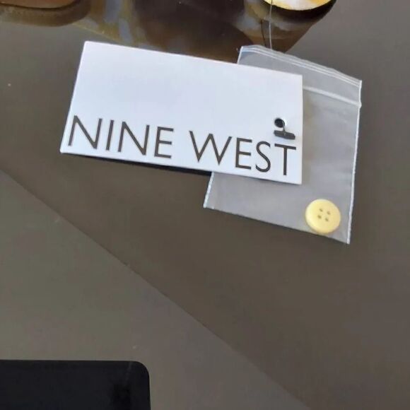 Nine West Faux Wrap Midi Dress Sz XL New Yellow Tropical - Picture 9 of 10